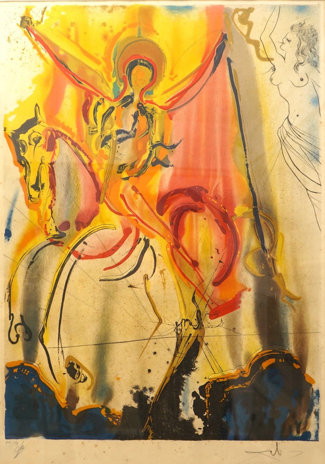 Salvador Dali, Spanish (1904-1989), 'Le Cavalier Triomphant'